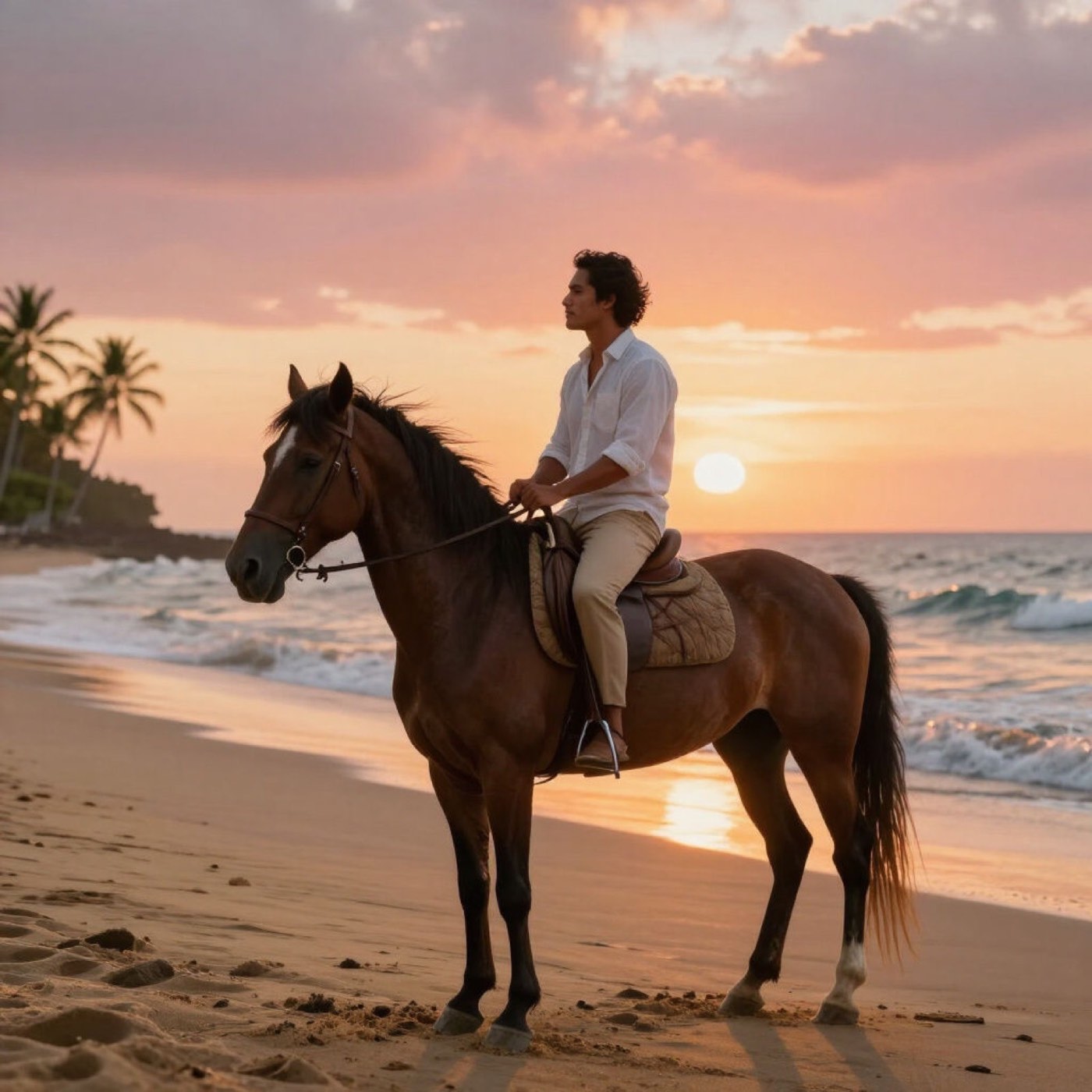 Paseo a caballo en la playa