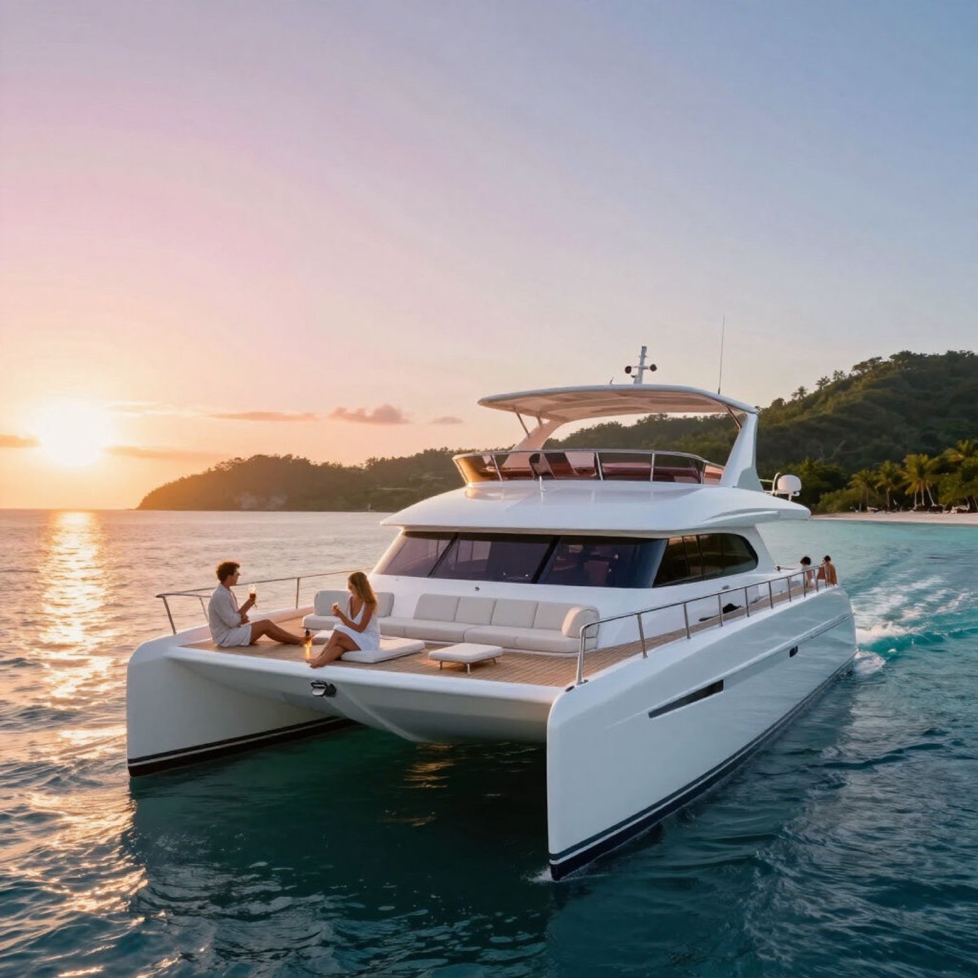 Atardecer en catamarán